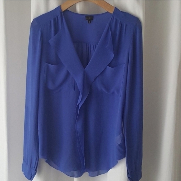 🇨🇦 Aritzia Babaton Blue Finley Blouse - Picture 8 of 16
